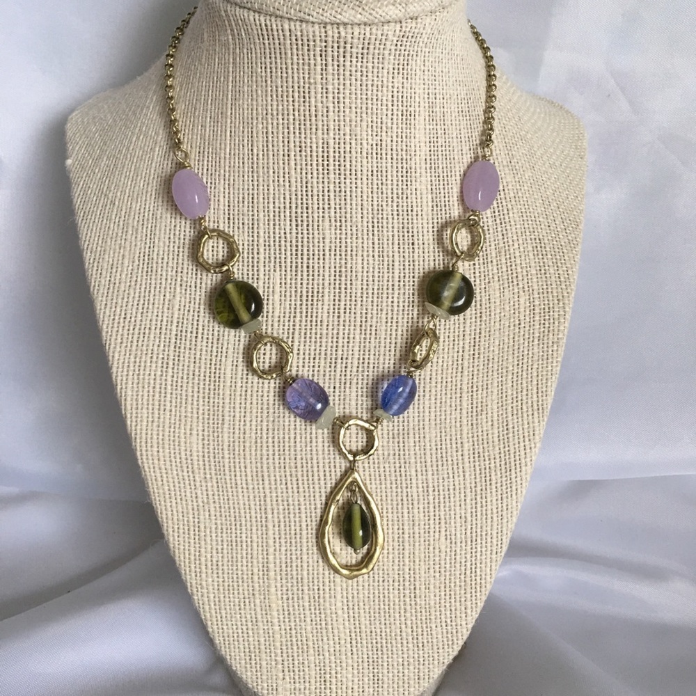 Lia Sophia Pastel Gold Choker Necklace